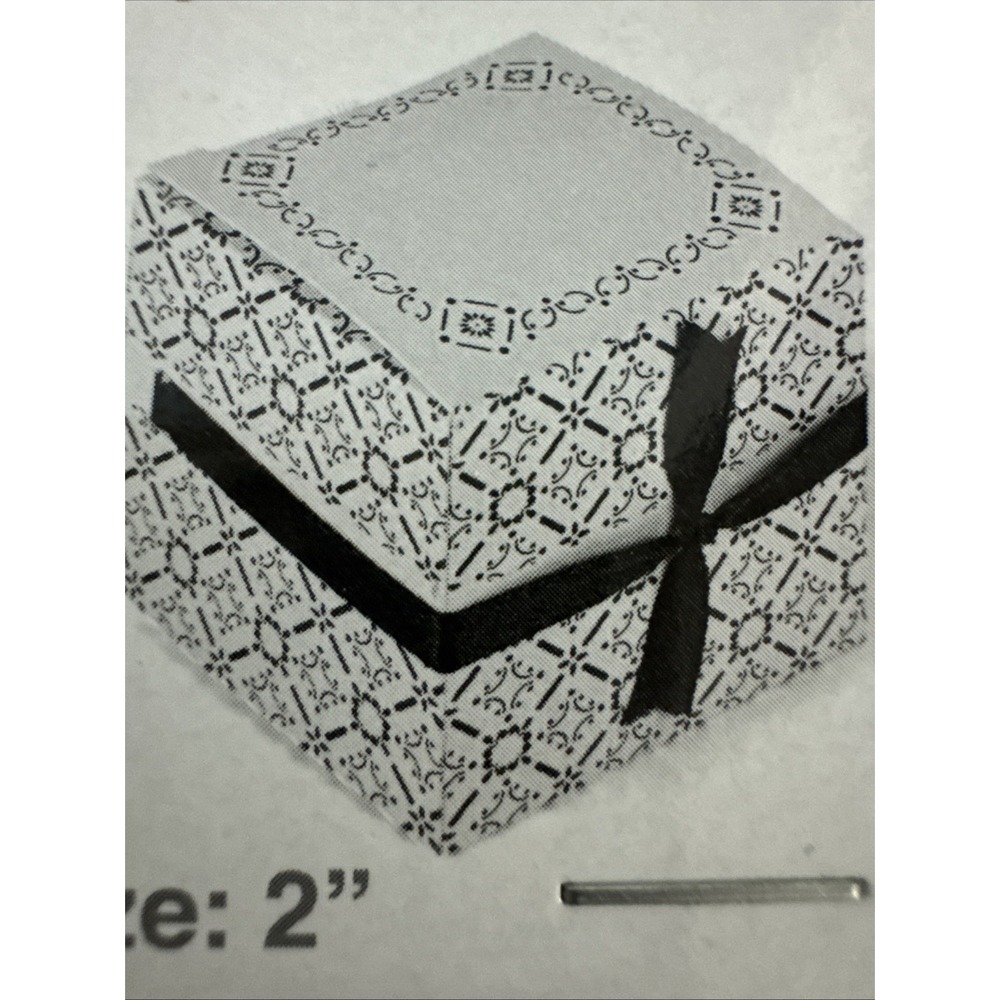 24 Gift 2" Boxes Birthday Party  Favor Wedding Candy Buffet Black White w/Ribbon